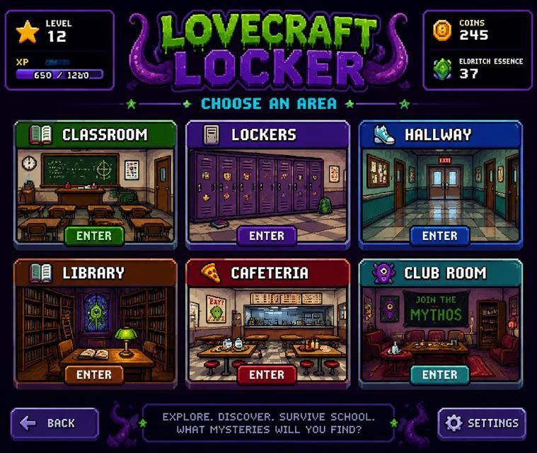 Lovecraft Locker 地图探索 玩法截图 8